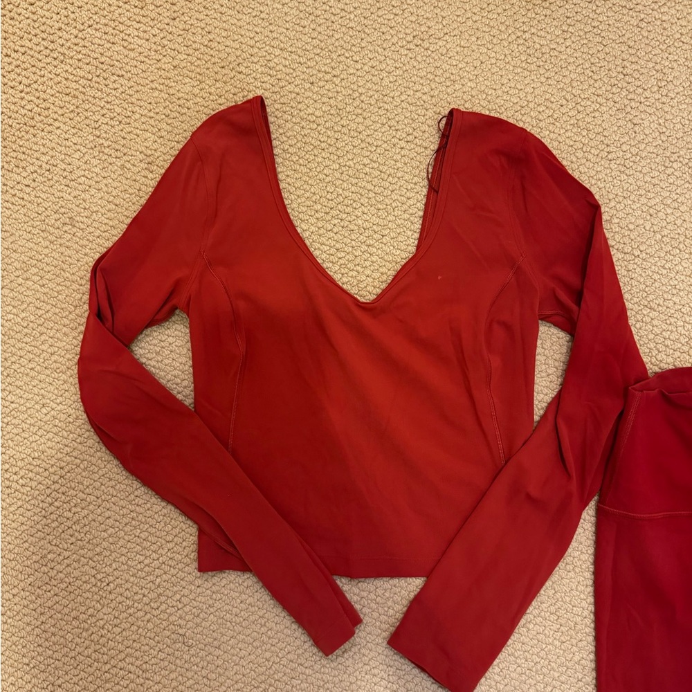 Lululemon Align set - cayenne color